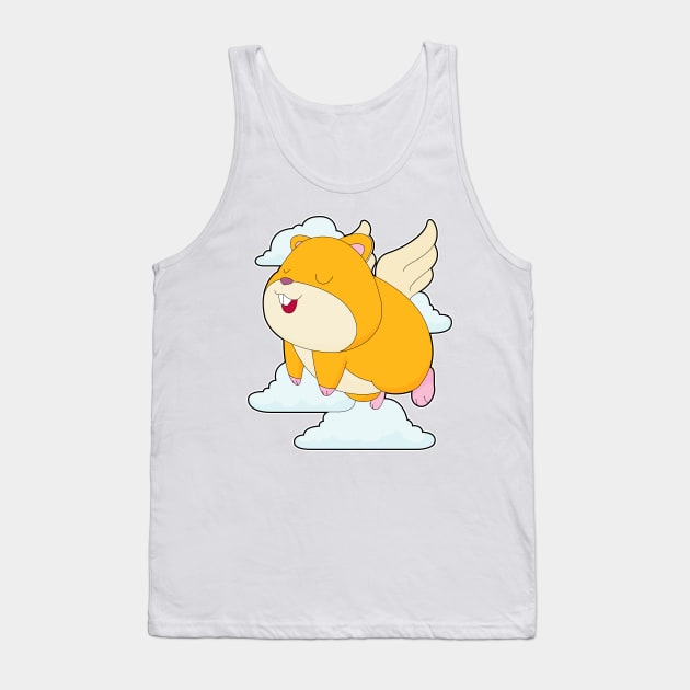 Hamster Angel wings Clouds Tank Top by Markus Schnabel